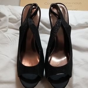 Zigi black platform heels size 10